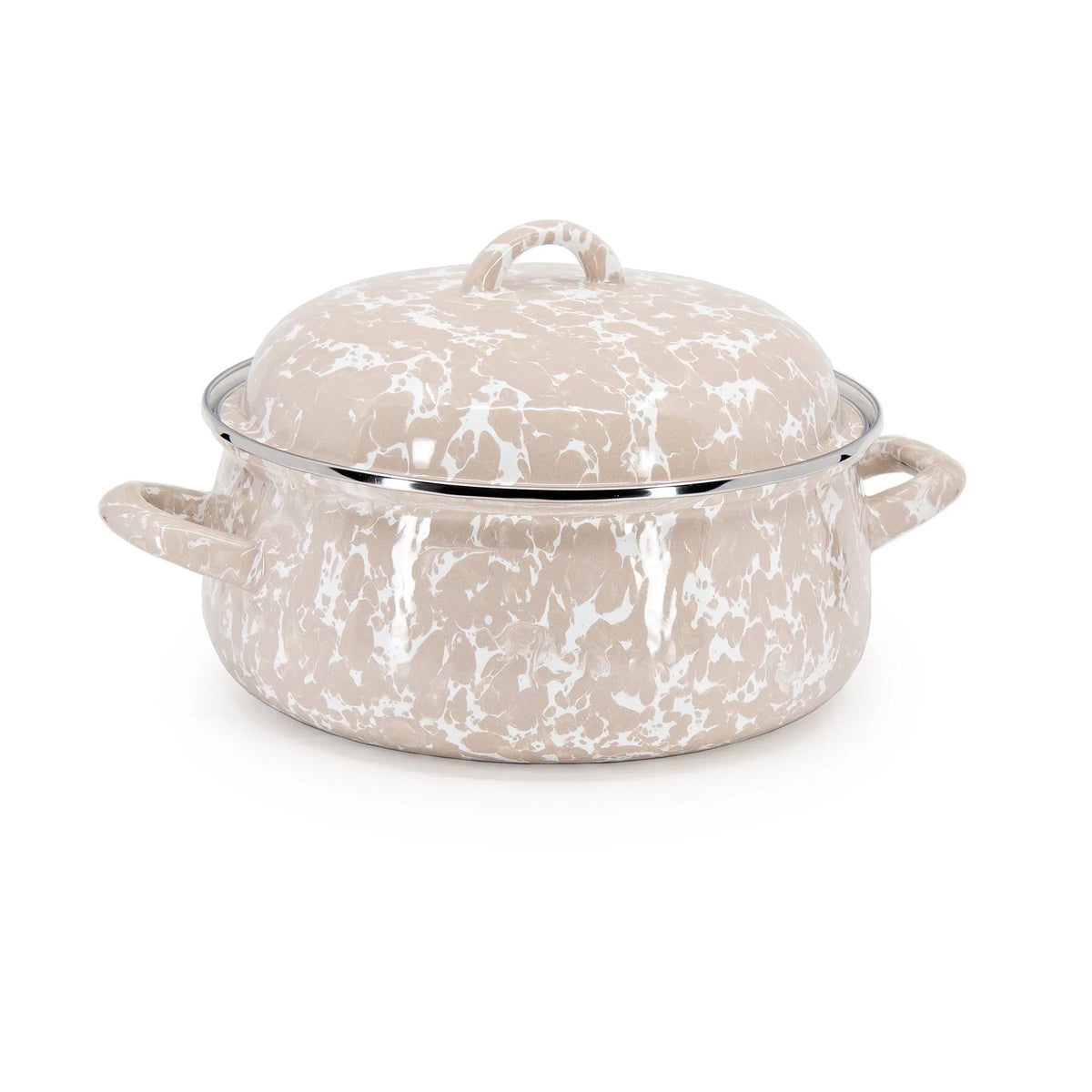 TP31 - Taupe Swirl Dutch Oven  1