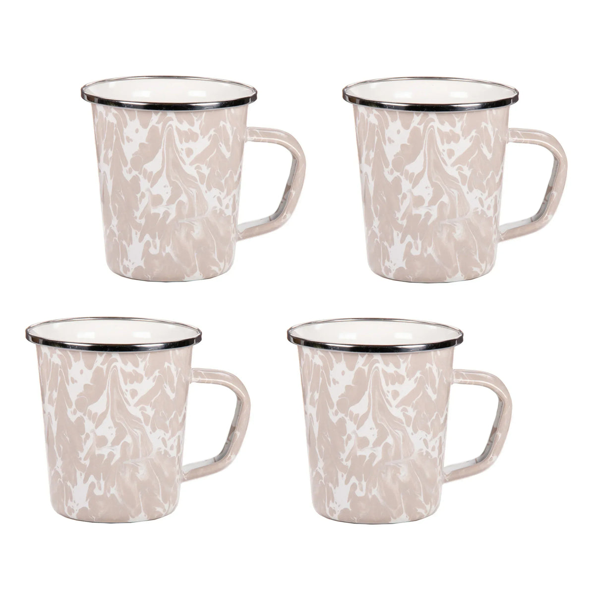 TP66S4 - Taupe Swirl 16 oz Latte Mugs - Set of 4  1