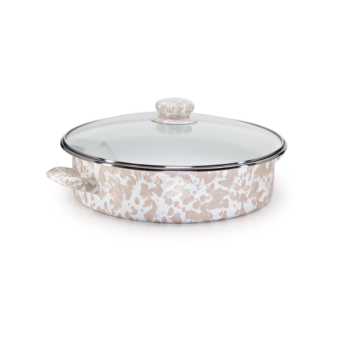 TP80 - Taupe Swirl Large Saute Pan  1