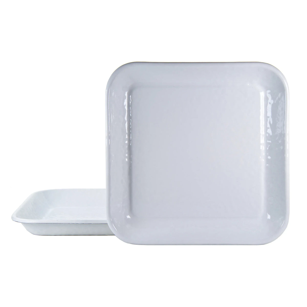 WW09S2 - Solid White Square Trays - Set of 2  1
