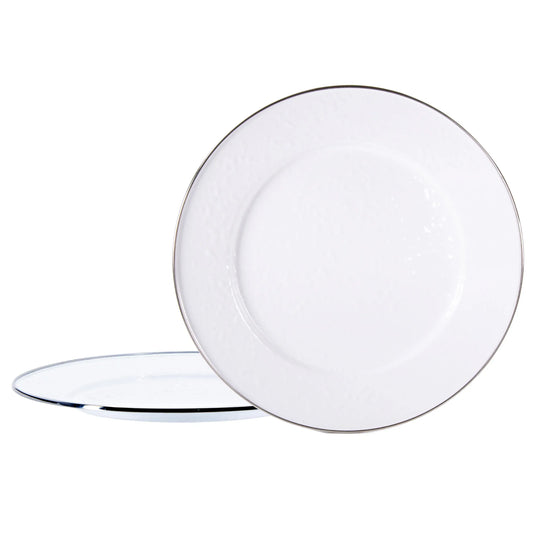 WW26S2 - Solid White Chargers - Set of 2  1