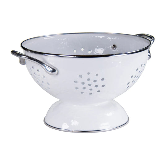 WW27 - Solid White Medium Colander  1