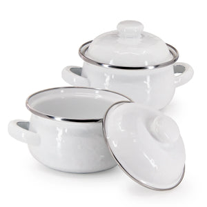 WW32S2 - Solid White Petite Tureens - Set of 2  1