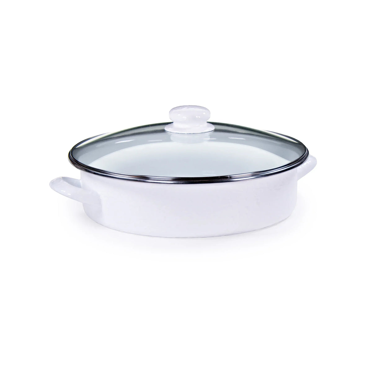 WW80 - Solid White Large Saute Pan  1
