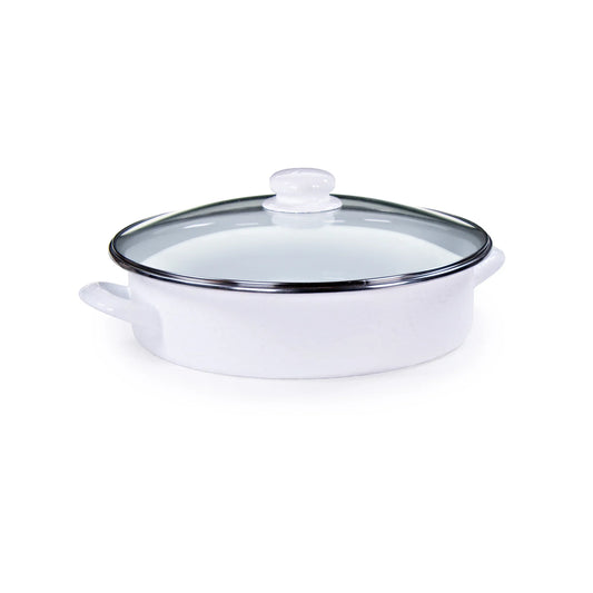 WW80 - Solid White Large Saute Pan  1